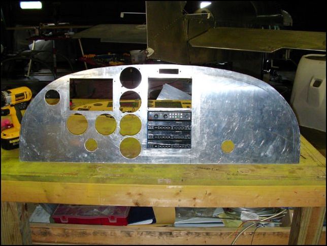 Test fit the radio stack in the panel.