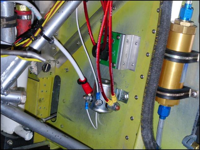 Install altenator wires to AMP sensor, starter sol., and panel breaker.