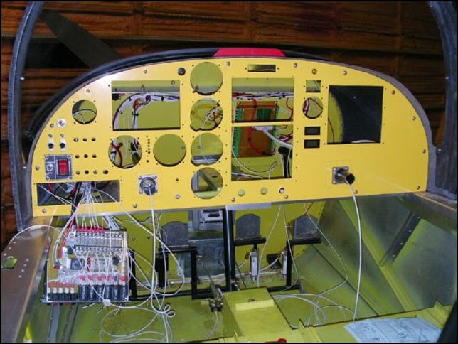Install instrument panel and begin to connect wires to the control unit.