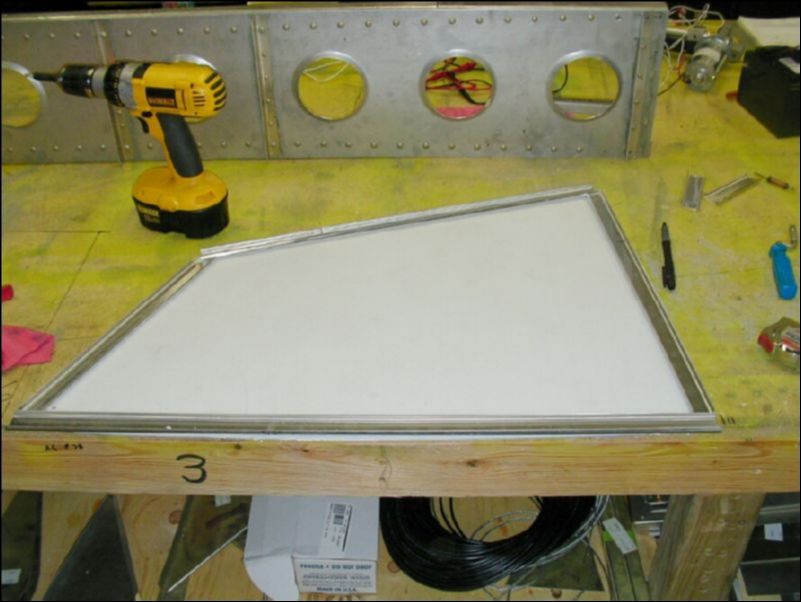 Cut upholstery channels for the inside of the window area.