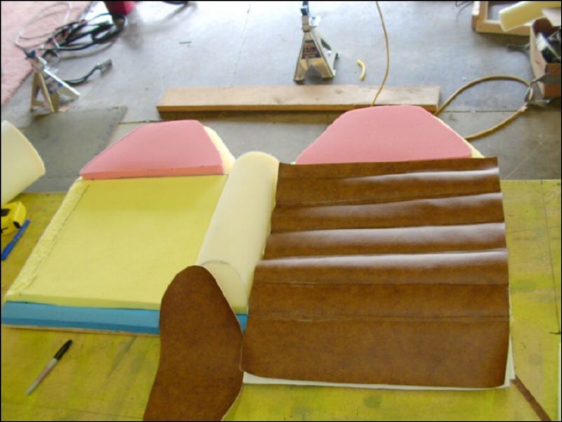 Cover the rear seat back.  We still have more work to do to complete this step.