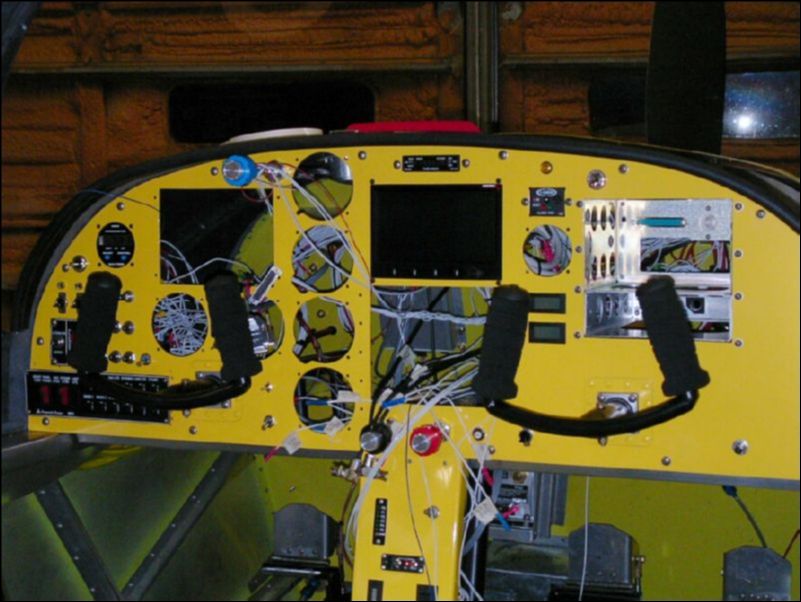 Install control yokes and wire the PTT buttons.