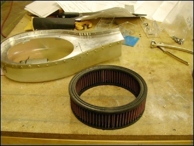 This is the filter that fits inside the airbox.  No more little square filters on the front of my aircraft!