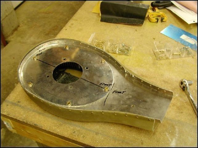 Mounting plate installed over filter.  This will bolt to the air intake of my fuel injection system.