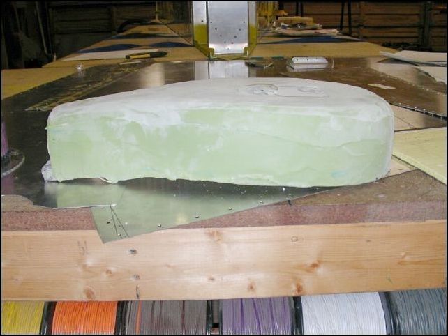 Applied first layer of fill on airbox