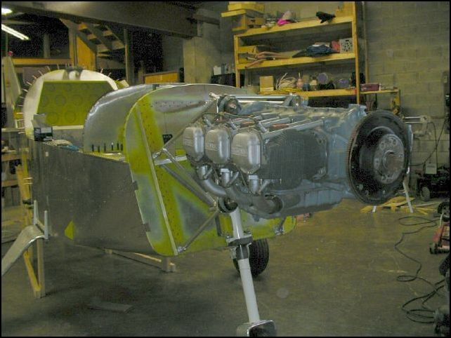 Bolted engine to engine mount.