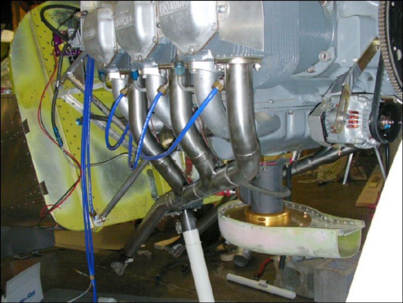 Bolt exhaust pipes to engine