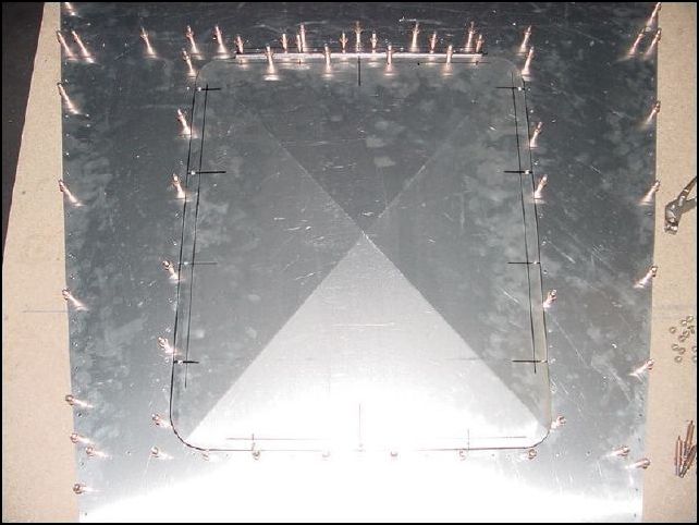 access door closed, it lines up with the rivnuts perfectly