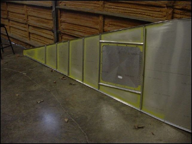 completed rear fuselage floor sub-assembly