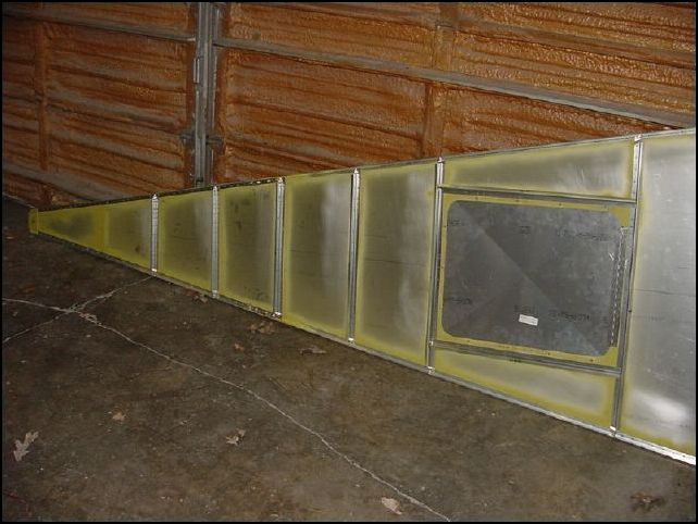 completed rear fuselage floor sub-assembly