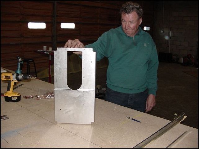 completed H. T. frame sub-assembly. Jim Carter has been a huge help, you will be seeing a lot of him in future photos.