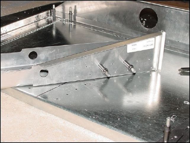 This is an image showing the right gear angle clecoed to the center channel