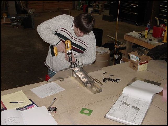 Another image of forward gusset and upper angle.  The man in this picture is another friend of mine, Rob Hansen.