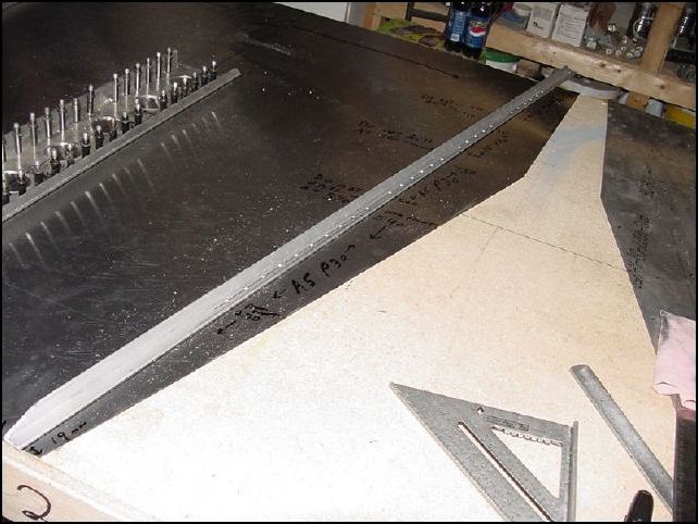 Drill and cleco longerons in posistion.