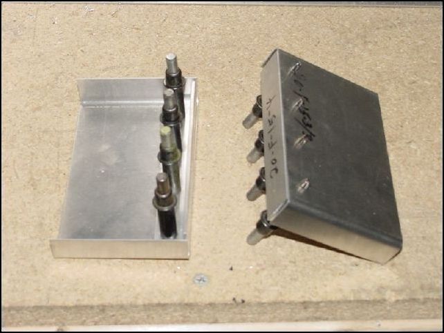 This image shows both torque tube support horizontal diaphrams with angle clecoed in place.