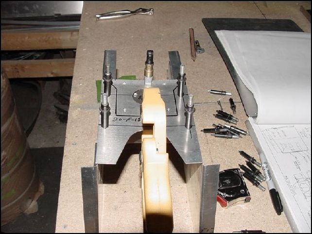 Position diaphrams to main assembly so that the A6 rivet holes are lined up in the center of 20-F-15-4 (angles).