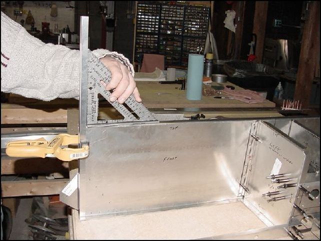 Position 20-F-10-3 (front upright) 90 deg. to the top of the front Z and flush to the ends of the Z.