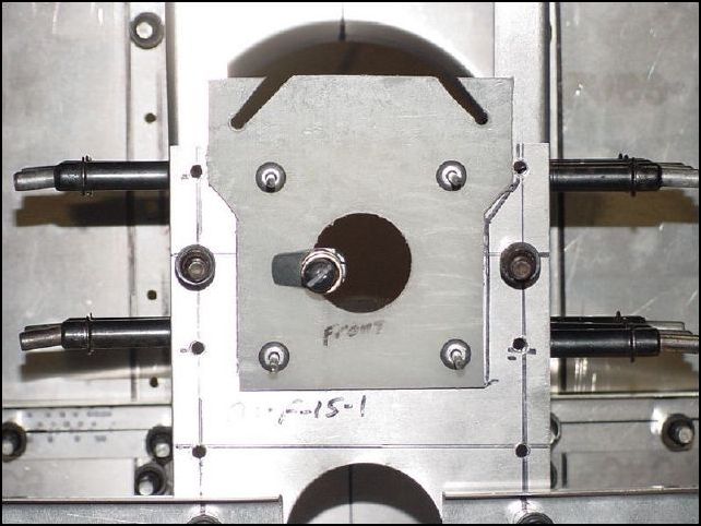 I created a new bearing plate since I drilled the holes wrong in the first one.  This image shows the new bearing plate.