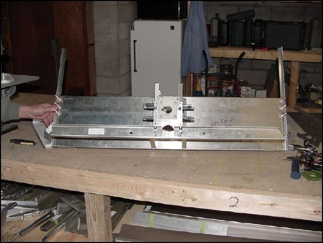 I created a new bearing plate since I drilled the holes wrong in the first one.  This image shows the new bearing plate.