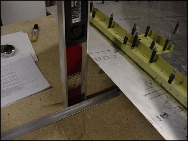 Make sure that the front of the front skin is still lined up with the center line of your table.