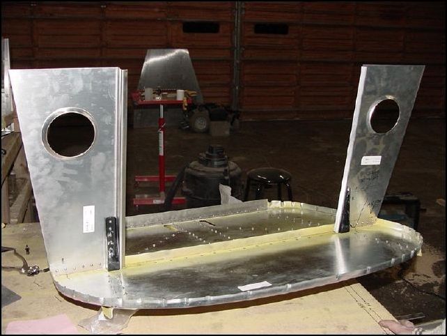 another image of the engine mounts rivited in place.