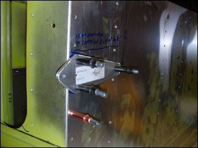 This image is another angle of the horizontal tail attachment.