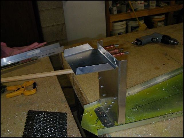 Another view of the rear side skin stiffener.