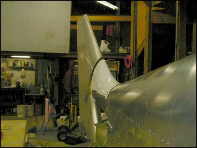 Another image of the tail saddle test fit.