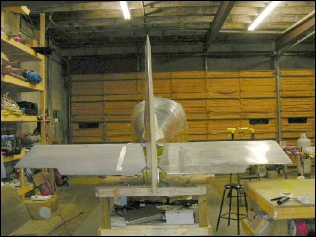 Bolted horizontal tail and rudder to fuselage so that I can build the control cables