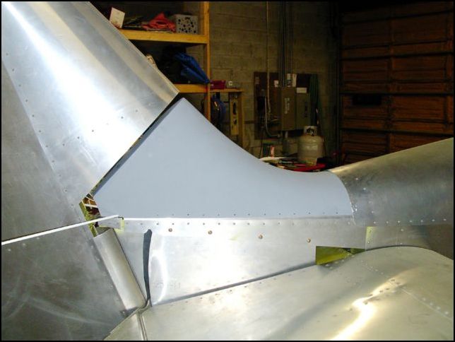 Prime tail saddle and test fit to aircraft.