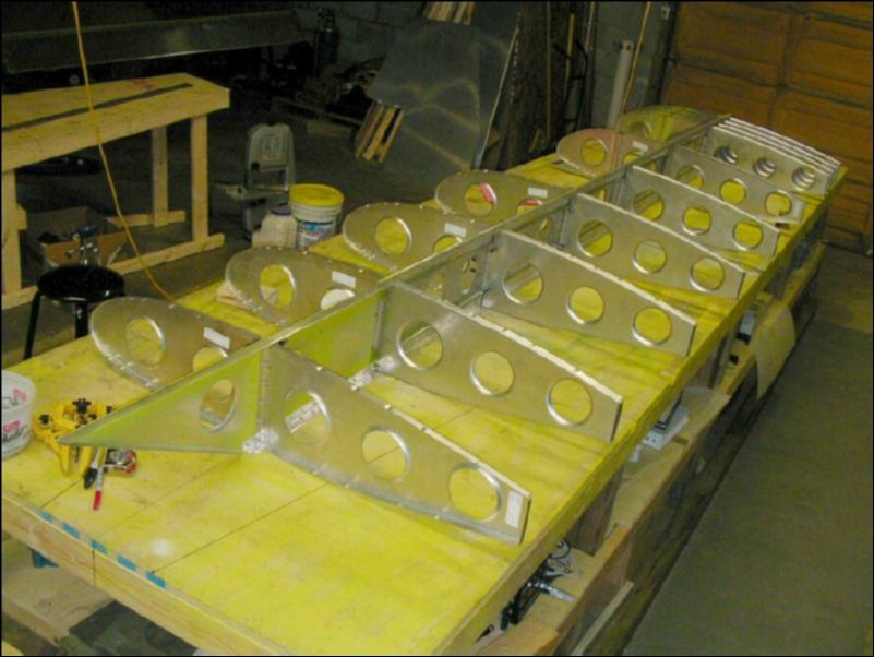 Drill and cleco all rear ribs to the wing spar.