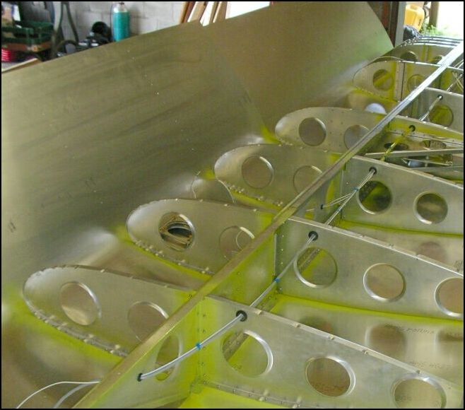 Install wires for lights, fuel sender, and heated pitot.