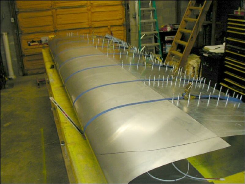 Use straps and pull the front skins tight.  