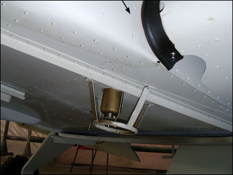 The gascolator is under the plane near the front of the left wing.  Again, I do not like this and will probably mount mine on the firewall like all the other planes I have ever flown.  I do understand that they put this here because it is the lowest spot in the fuel system, however a simple petcock will work just fine in this location.