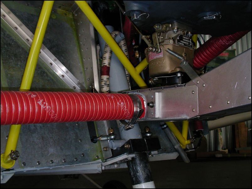 Another image of the nose gear and the air box with carb heat installed.  I will not be doing this since I am installing a VANS airbox and fuel injection.  No need for carb heat with fuel injection.