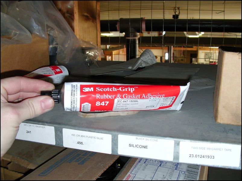 This is the glue they suggest we use to attach the cork to the fuel tanks.