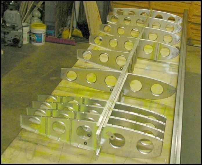 another image of ribs riveted to wing spar
